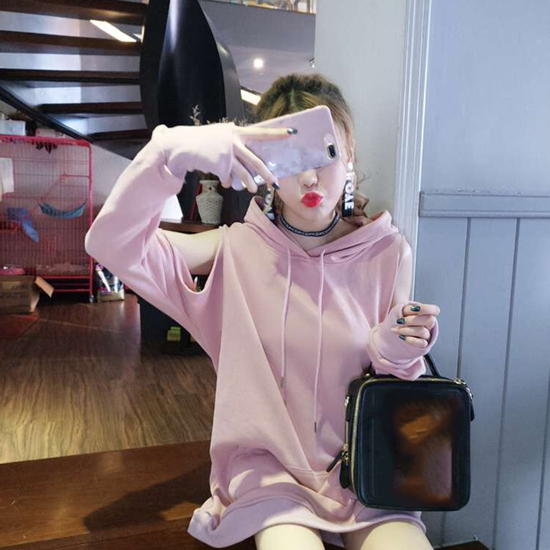 粉色卫衣女长款 显瘦大额优惠券