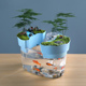 鱼缸小型桌面创意家用客厅乌龟金鱼缸塑料懒人免换水鱼缸造景盆栽