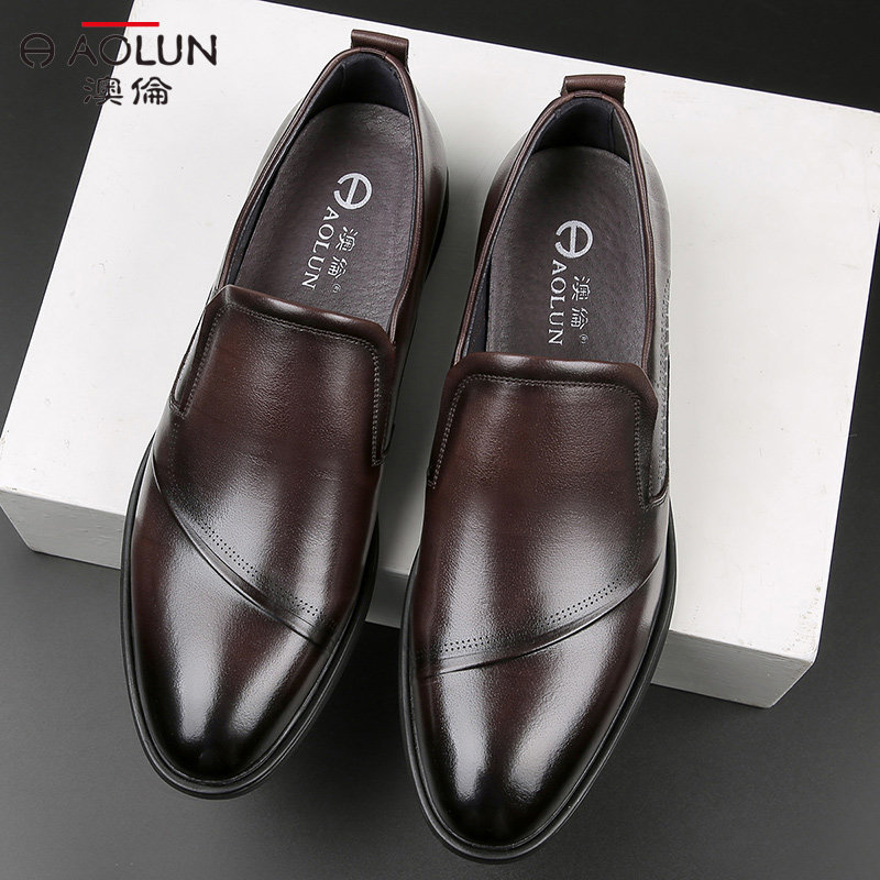 澳伦休闲男商务正装夏季透气皮鞋潮流精品品质保证
