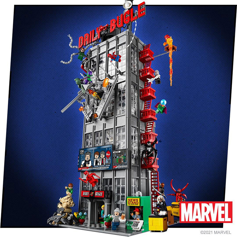 乐高76178号角日报社大楼蜘蛛侠平行宇宙英雄漫威大型建筑拼积木