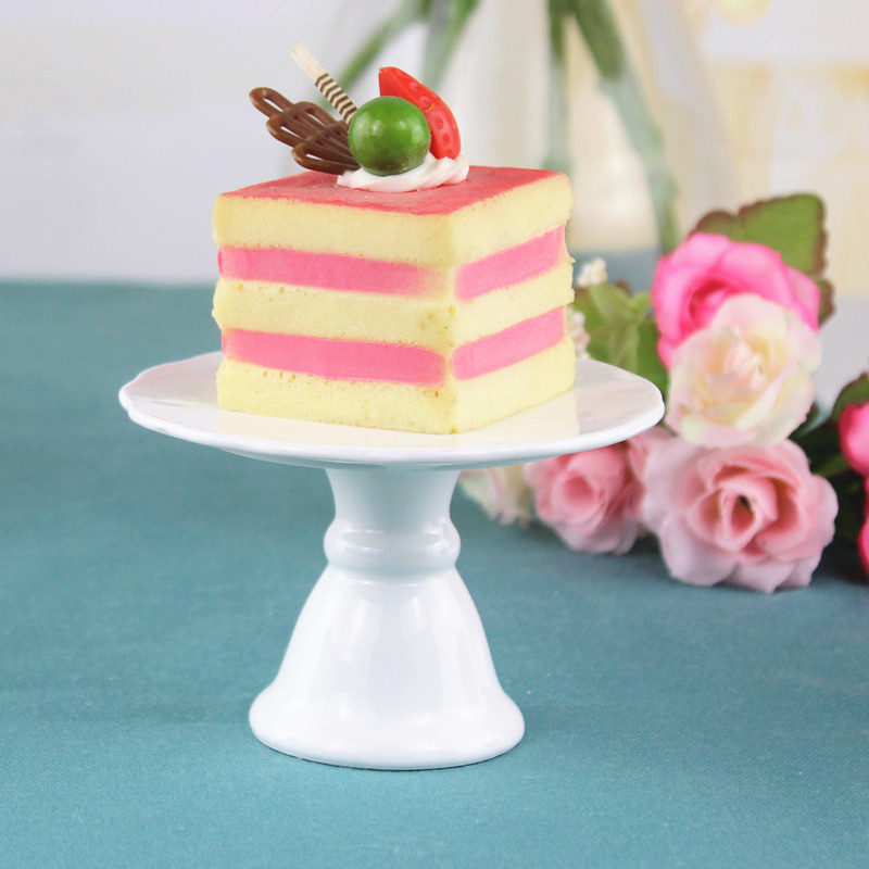 高脚蛋糕盘甜品摆盘小托盘单个展示盘婚礼生日用品