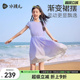 水孩儿童装女童连衣裙2025夏装新品中大童清凉百褶裙女孩短袖裙子