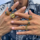 男士6件套复古戒指套装 欧美夏季新款万圣节搞怪嘻哈风格指环组合