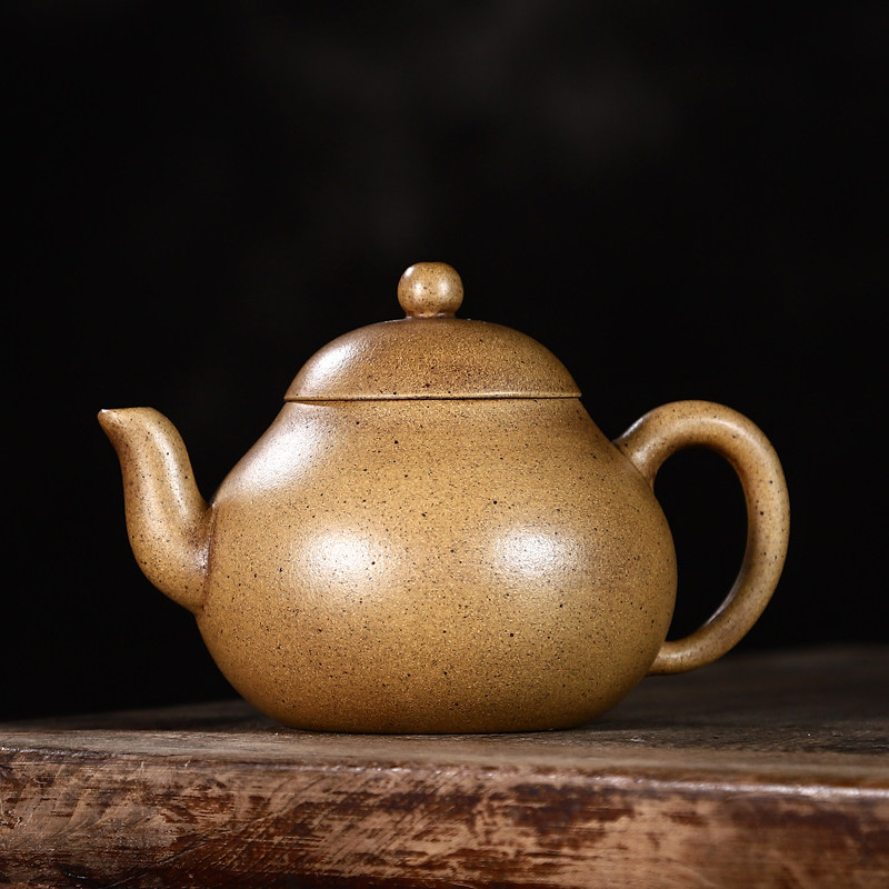 台湾回流紫砂老壶明清代全手工独孔孟臣原矿老段泥梨形壶小品茶壶