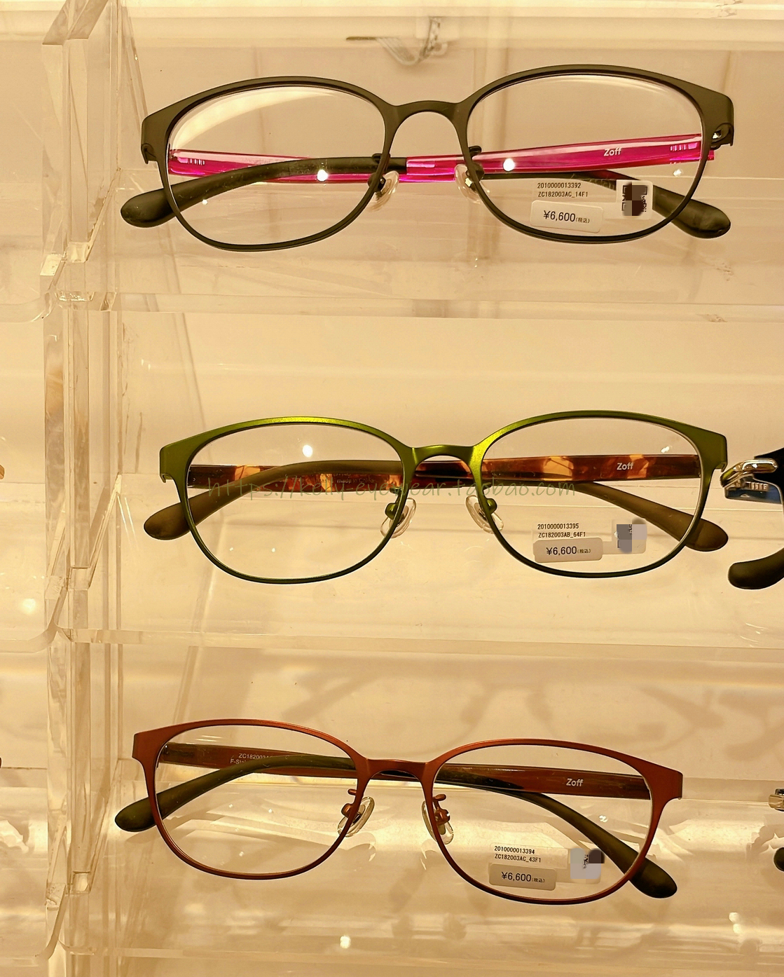 日本代购ZOFF眼镜 方框金属女士眼镜ZC182003近视眼镜送镜片