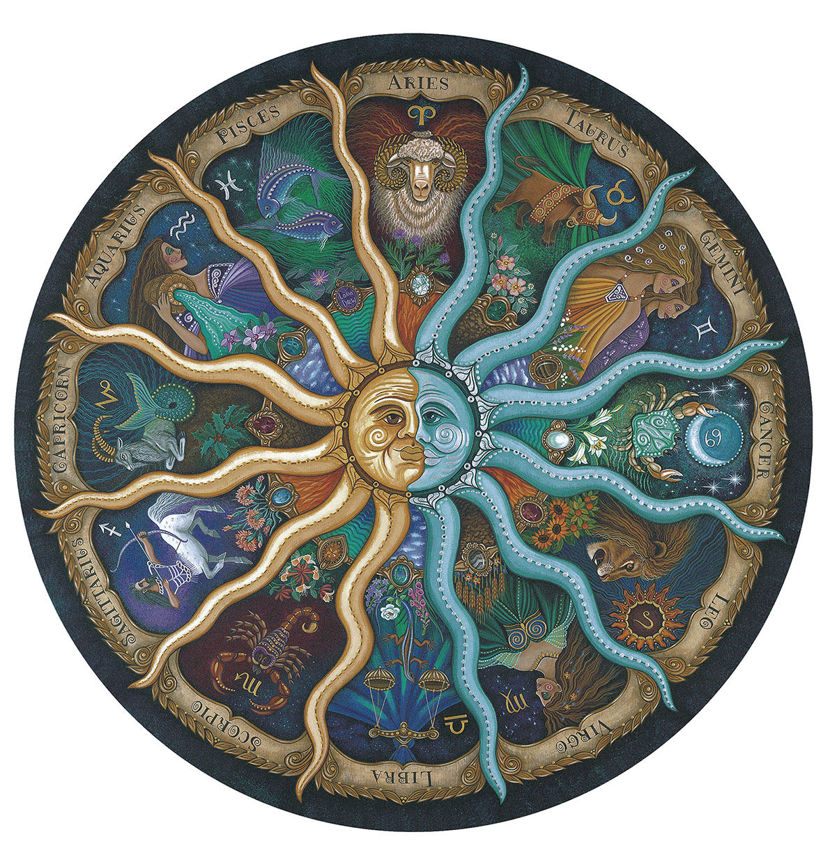 包邮toohow成人拼图十二星座十二宫500片圆形进口品质益智玩具