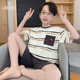 男童睡衣夏款2025新款纯棉薄款短袖男孩中大童儿童家居服套装夏季