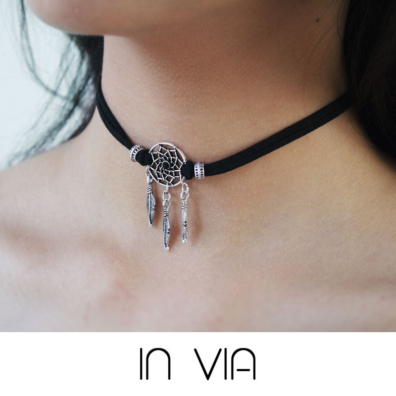 ins项圈项链女锁骨链简约酷帅chocker颈链带个性 印第安度假饰品