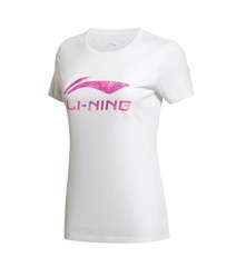 专柜正品李宁女子运动生活系列短袖文化衫T恤AHSK186-1-2-3
