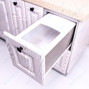 橱柜嵌入式不锈钢米箱 面粉箱储米面箱 抽拉式米桶面桶阻尼轨道
