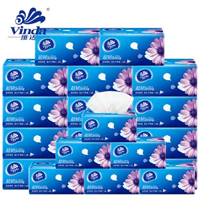 上海维达抽纸超韧系列纸巾3层120抽20包无香软包家用面巾纸餐巾纸怎么