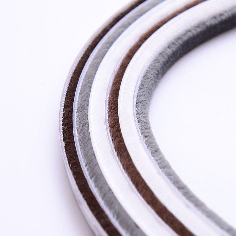 窗框毛条棕色毛扫毛绒卫生间粘条推拉门用玻璃门密封条包边保护老