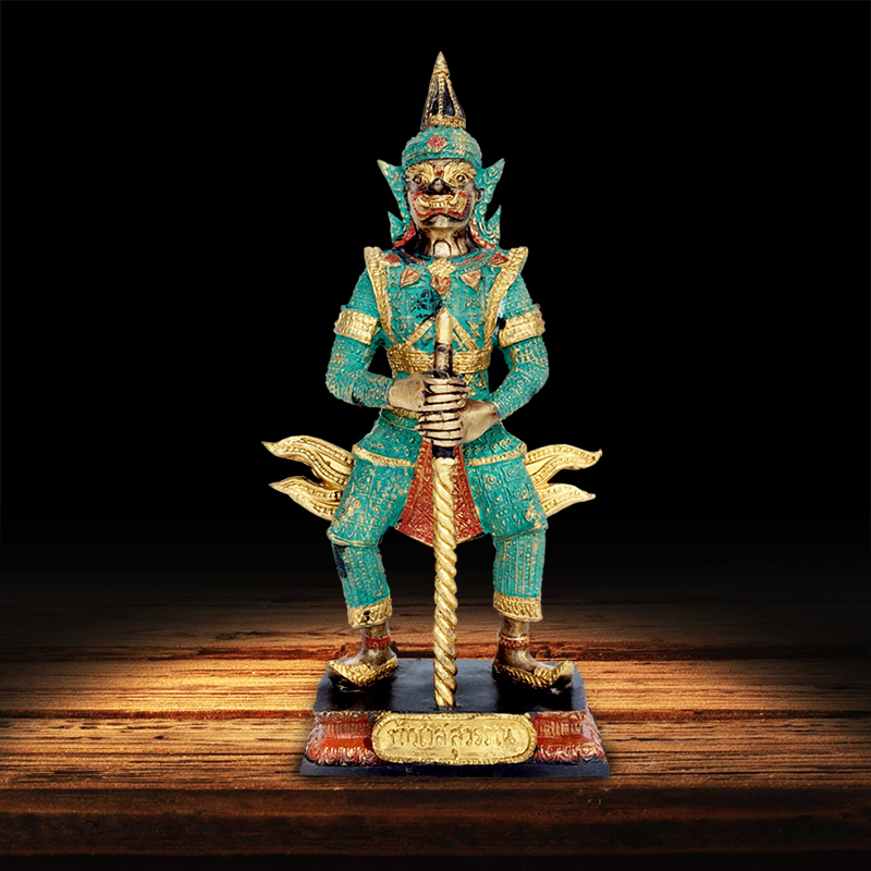 泰国工艺品纯铜门神像摆件东南亚风格家居装饰品泰式酒店餐厅摆设