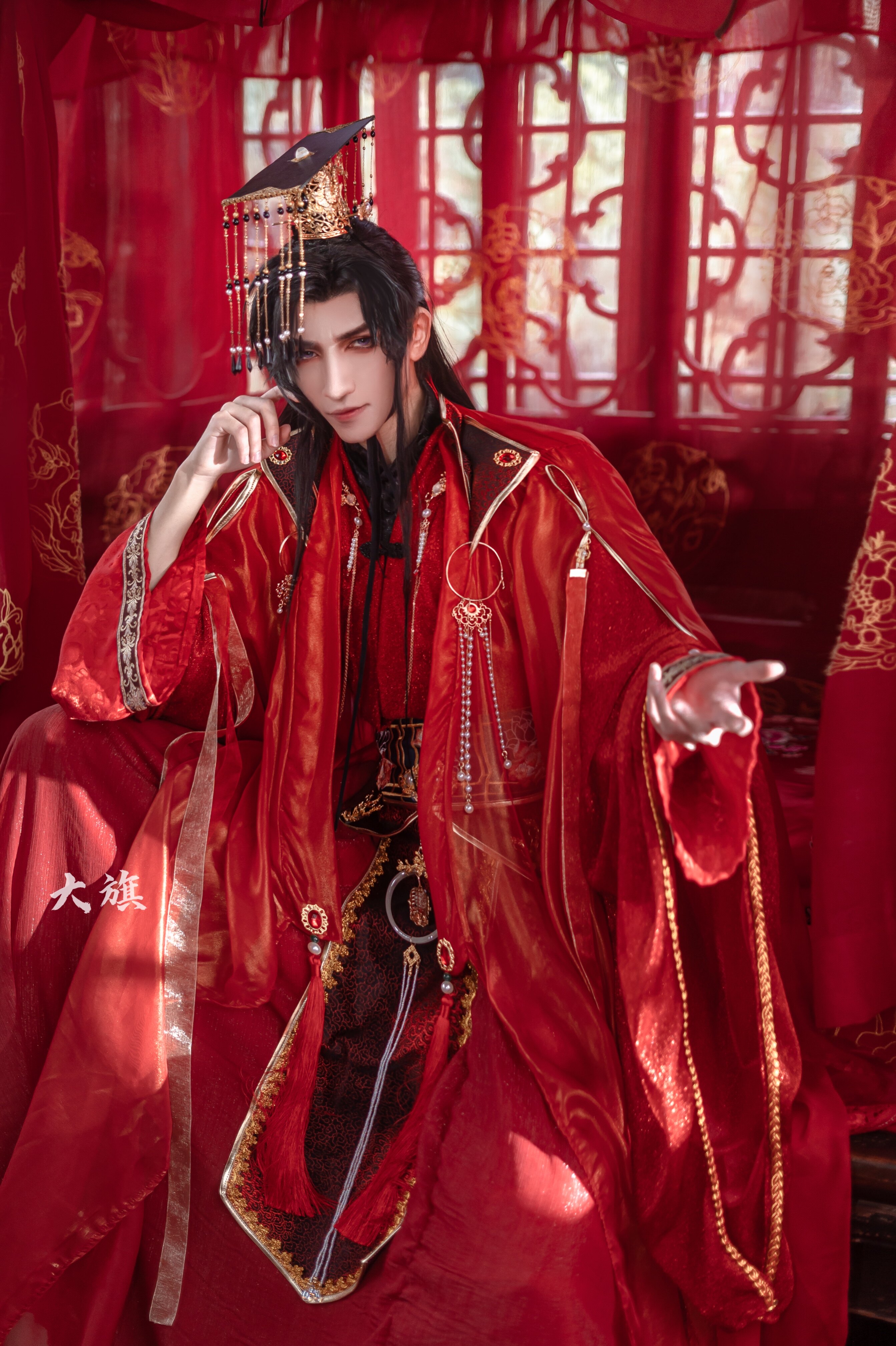 墨燃/萧策安万用婚服cos服原创古装「转经轮/月烈奇麟·攻德无量