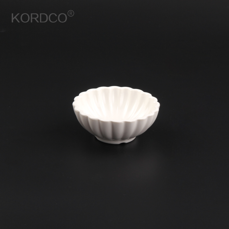 KORDCO密胺餐具仿瓷小吃碟创意造型调味碟耐用小菜碟韩式酱油碟子