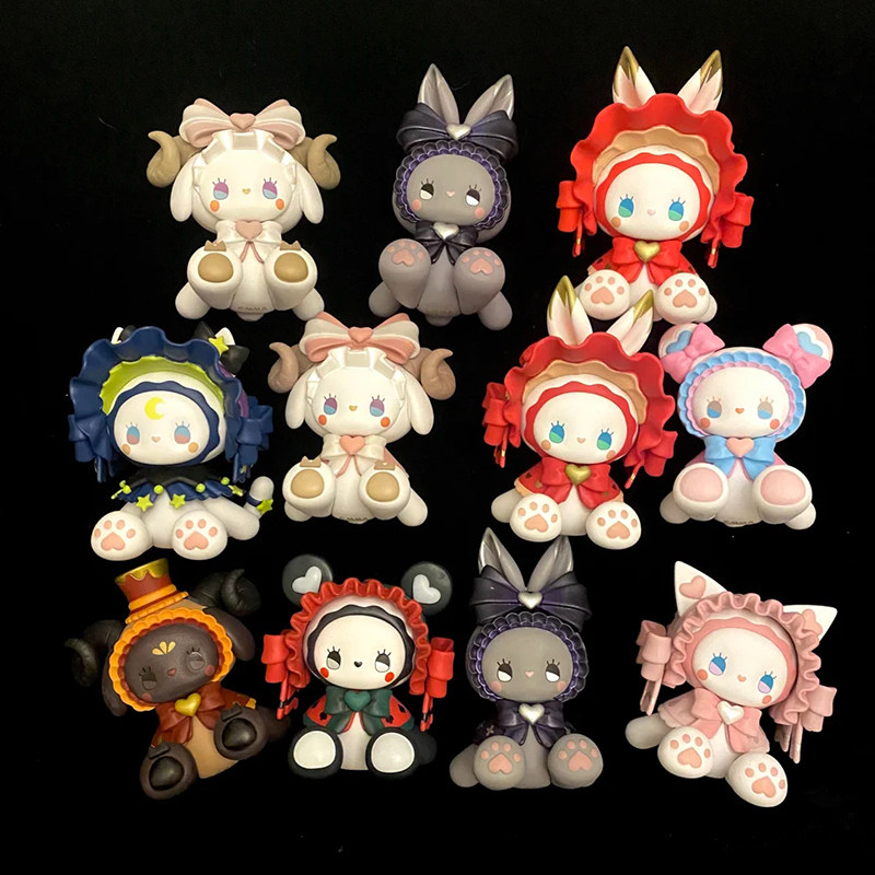 正版emma秘境森林盲盒茶会系列粉黛女生手办公仔生日礼物潮玩摆件