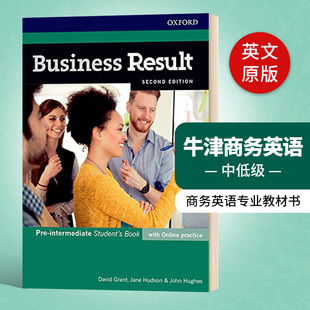 牛津商务英语教材学生书中低级 Business Result Pre-intermediate Student's Book with Online Practice 英文原版教材书