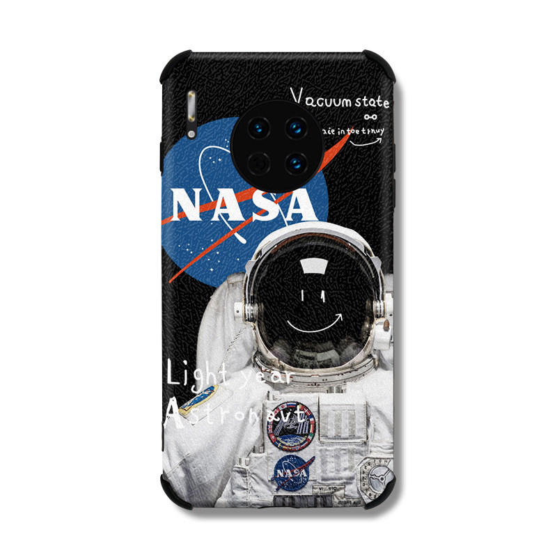适用华为mate3020pro40畅享9splus10e手机壳nasa笑脸宇航员潮