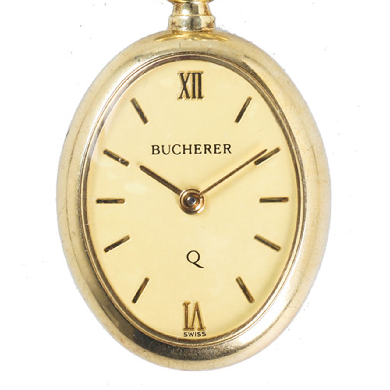 0新]宝齐莱carl f.bucherer合金石英女士怀表