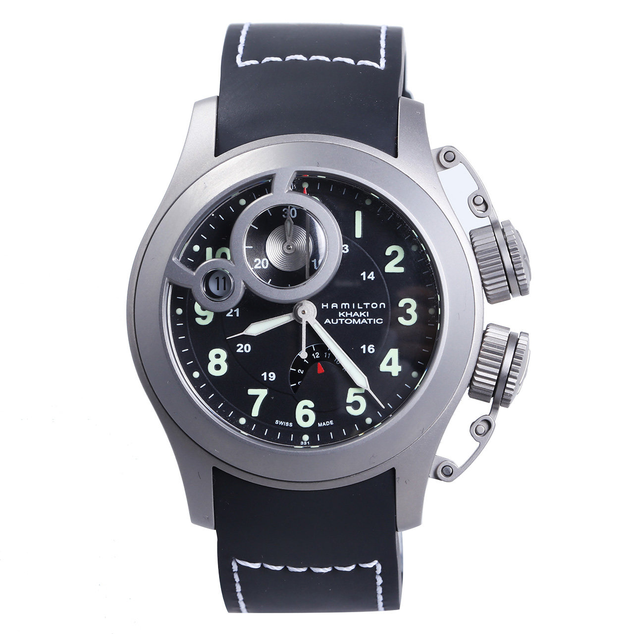 [9.9新]汉密尔顿hamilto男士钛金属自动机械腕表蛙人系列