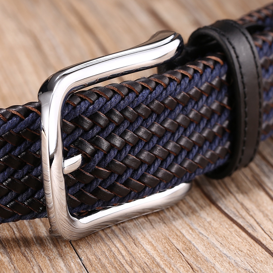 曼邦编织腰带男麻绳混编编制皮带男士休闲时尚青年裤带男韩版潮流