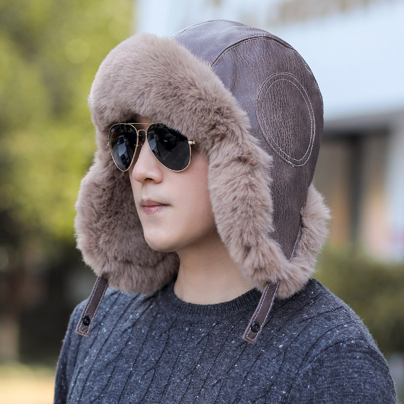 雷锋帽男冬加厚保暖帽东北防风防寒皮帽子冬季男士骑车护耳飞行帽