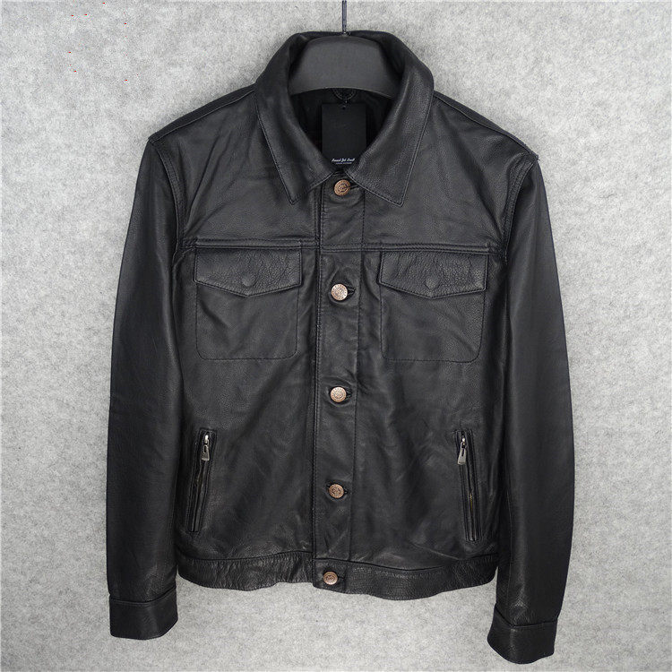 男式真皮皮衣