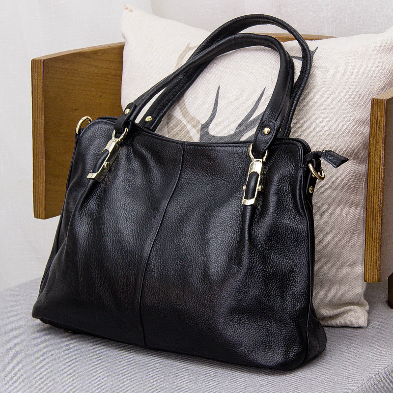 大容量真皮女包手提包软牛皮_真皮女包手提包2019新款软皮大容量单肩