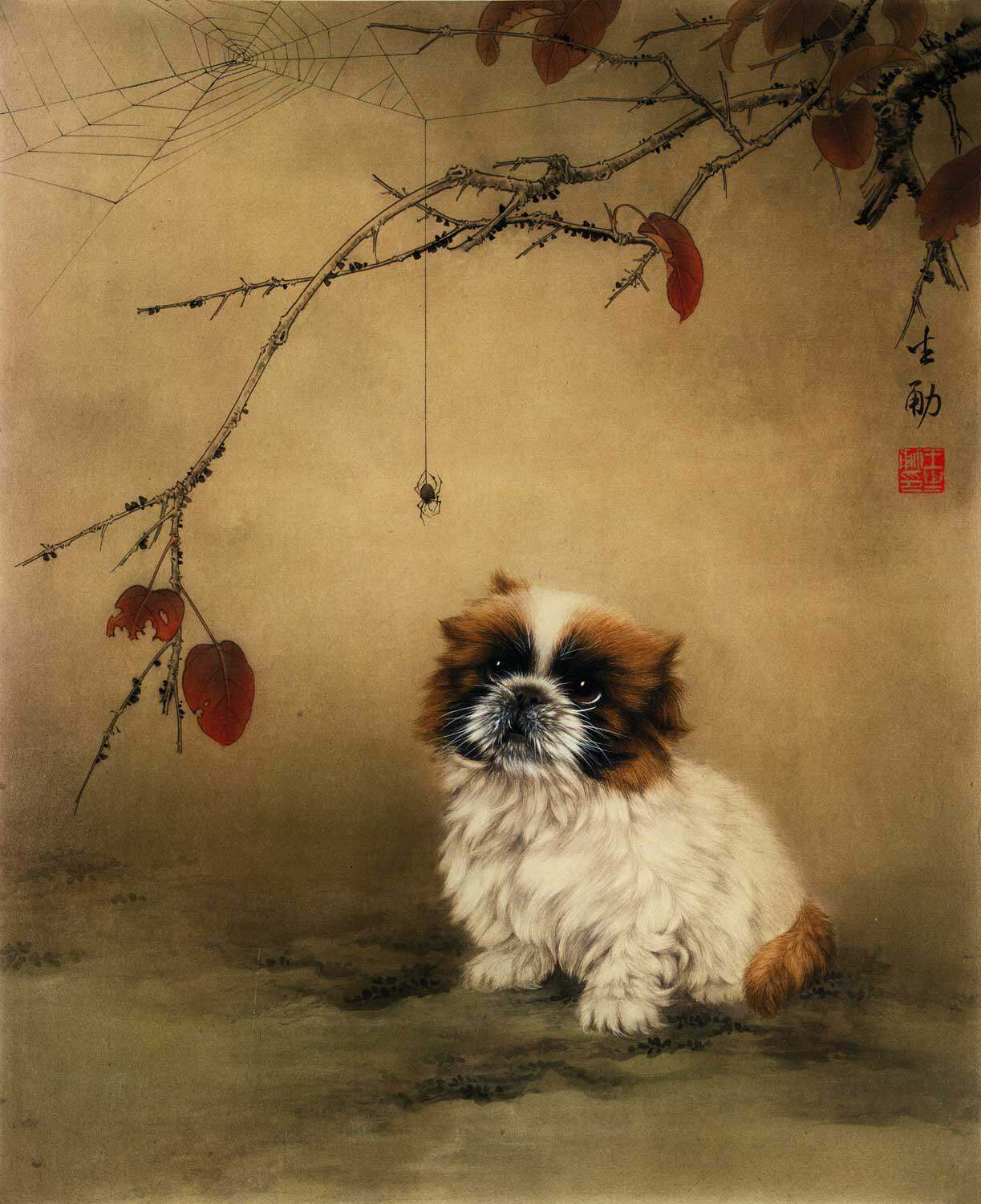 绣线印花dmc纯棉十字绣动物世界名画王生勈小趣趣图十字绣套件