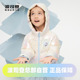 波司登女童短款冰雪奇缘小童连帽拉链亮面羽绒服T20144112D