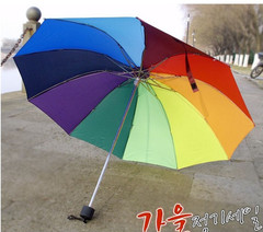 江浙沪包邮三折日本彩虹伞美女防紫外线伞儿童超轻特价真品伞