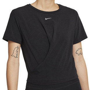 Nike耐克女装23夏新款速干印花图案圆领短袖运动休闲T恤DD4922