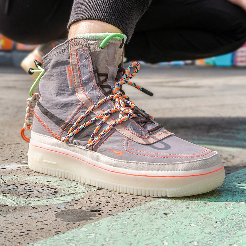 正品耐克女air force 1 shell机能af1高帮休闲板鞋dj9304 bq6096
