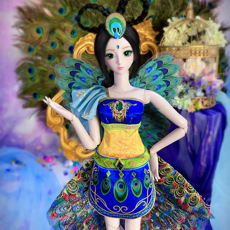 美瑞达玩具专营店的优惠券大全—精灵梦叶罗丽娃娃孔雀仙子60厘米夜