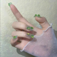 夏日清凉绿钻爆闪仙女美甲手工光疗穿戴式防水美甲成品假指甲贴片
