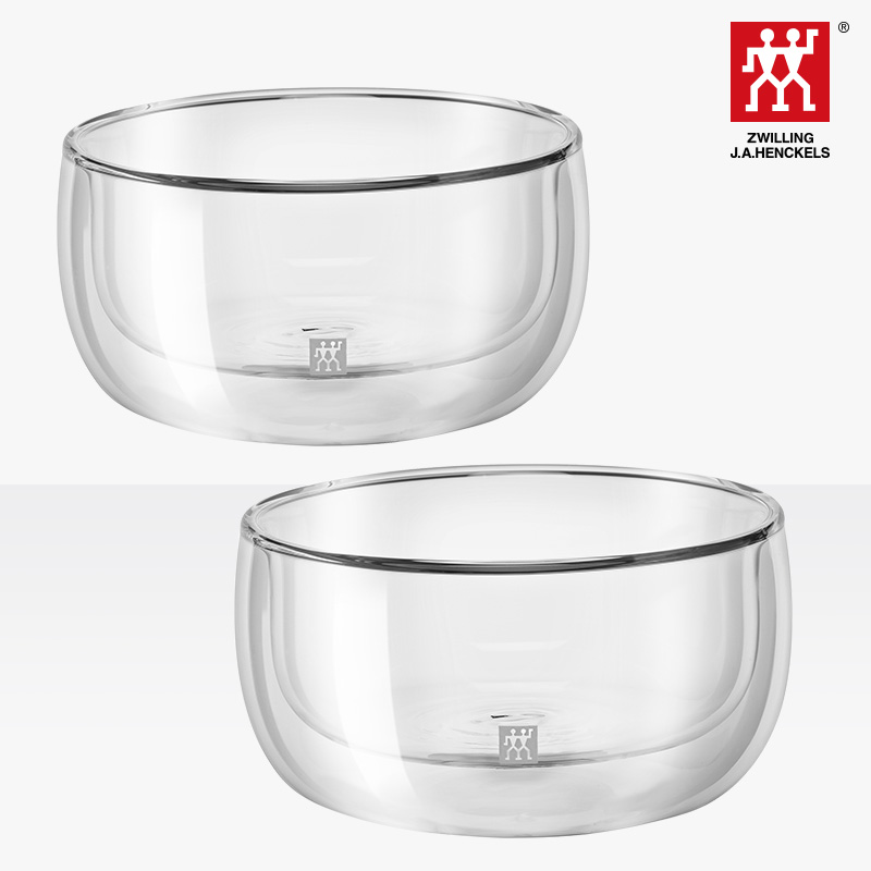 正品双立人双层甜品碗冰淇淋2件套 耐热玻璃 280ml/个直径11cm左|msdalam kategori pinggan mangkuk, pinggan mangkuk, Bowl - dari Buy2taobao.com untuk memberikan perkhidmatan ejen Taobao profesional membeli