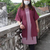 原創日常漢服棉麻傳統多色對襟褙子半臂短袖男女cp情侶裝夏薄長衫 原創日常漢服棉麻傳統多色對襟褙子半臂短袖男女cp情侶裝夏薄長衫