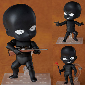 名侦探柯南 粘土人 犯人 黑衣人 q版878 可动可换脸人偶 手办模型