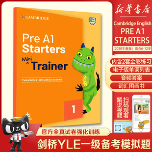 原版2020新版一级考试真题集原版剑桥出版社Cambridge English Pre A1 Starters Mini Trainer 少儿英语考试YLE备考资料官方测试