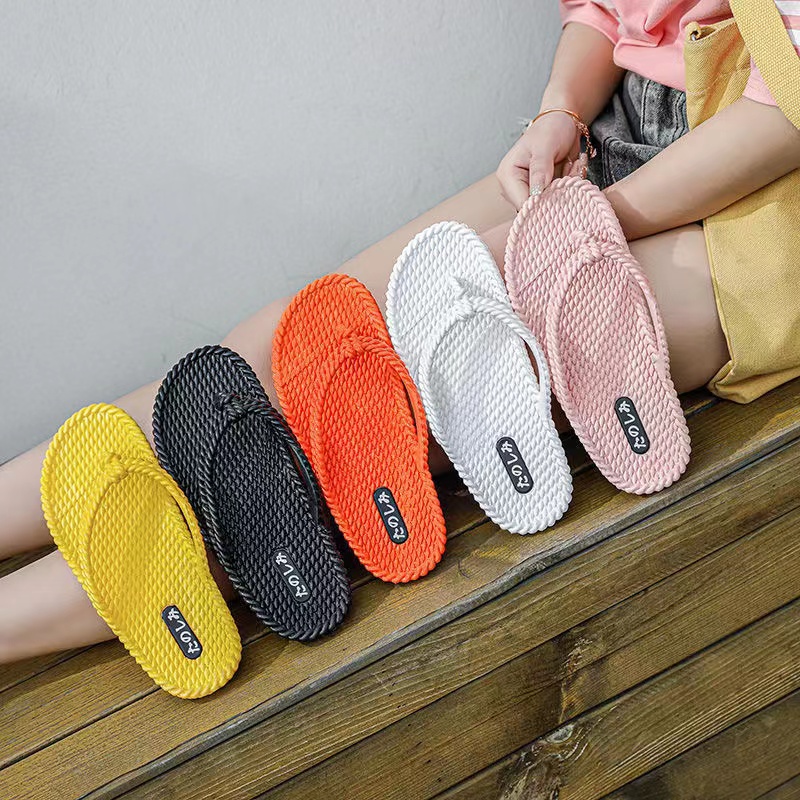 summer new pattern Flat heel Home flip flops Solid plastic cement Simplicity Toe Straw Flat bottom Sandy beach slipperin the Women's Shoes, Slippers category - from Buy2taobao.com to provide professional Taobao agent buy service