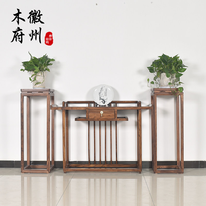 花架置物架中式实木室内落地式吊兰花架卯榫工艺仿古花几花盆架子