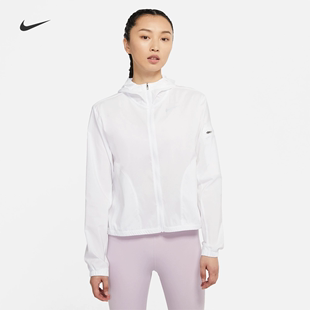 正品Nike/耐克风衣女子防风外套薄款运动梭织连帽夹克DH1991-100