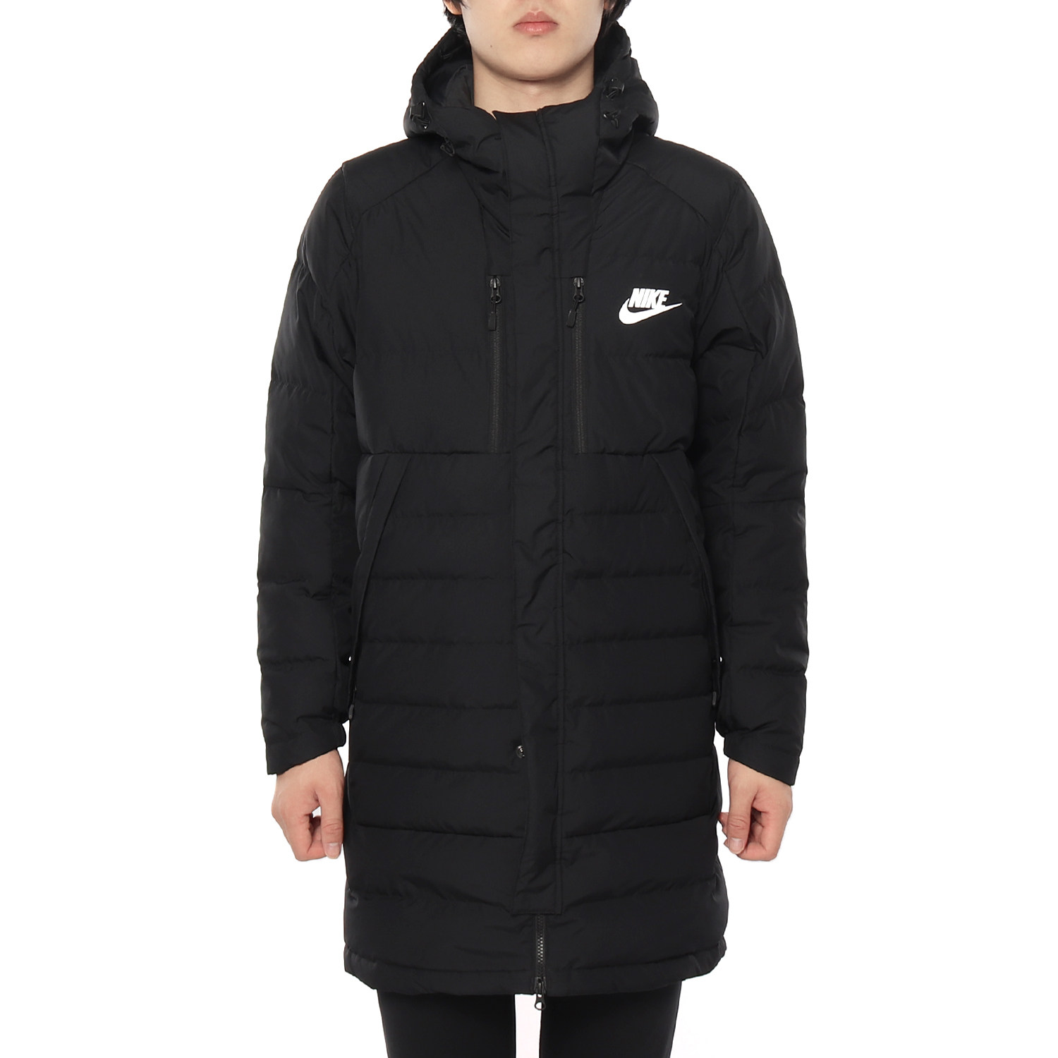 nike/耐克正品 nsw down fill 男子中长款连帽保暖羽绒服aj7949