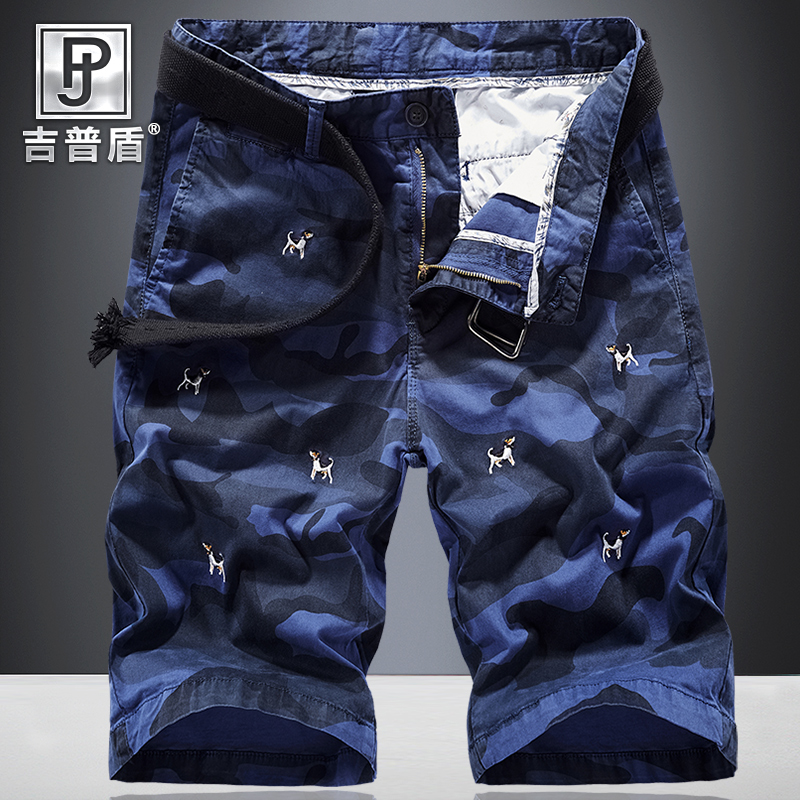 吉普盾2020夏季迷彩短裤男直筒工装五分裤韩版休闲七分裤中裤子潮在类目 男装, 休闲裤中 - 来自Buy2taobao.com提供专业的淘宝代购服务