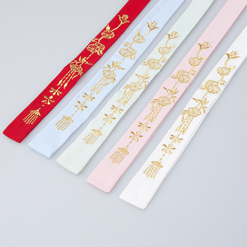 001实拍五色刺绣发带汉服 配饰在类目 女装/女士精品, 唐装/民族服装/舞台服装, 民族服装/舞台装中 - 来自Buy2taobao.com提供专业的淘宝代购服务
