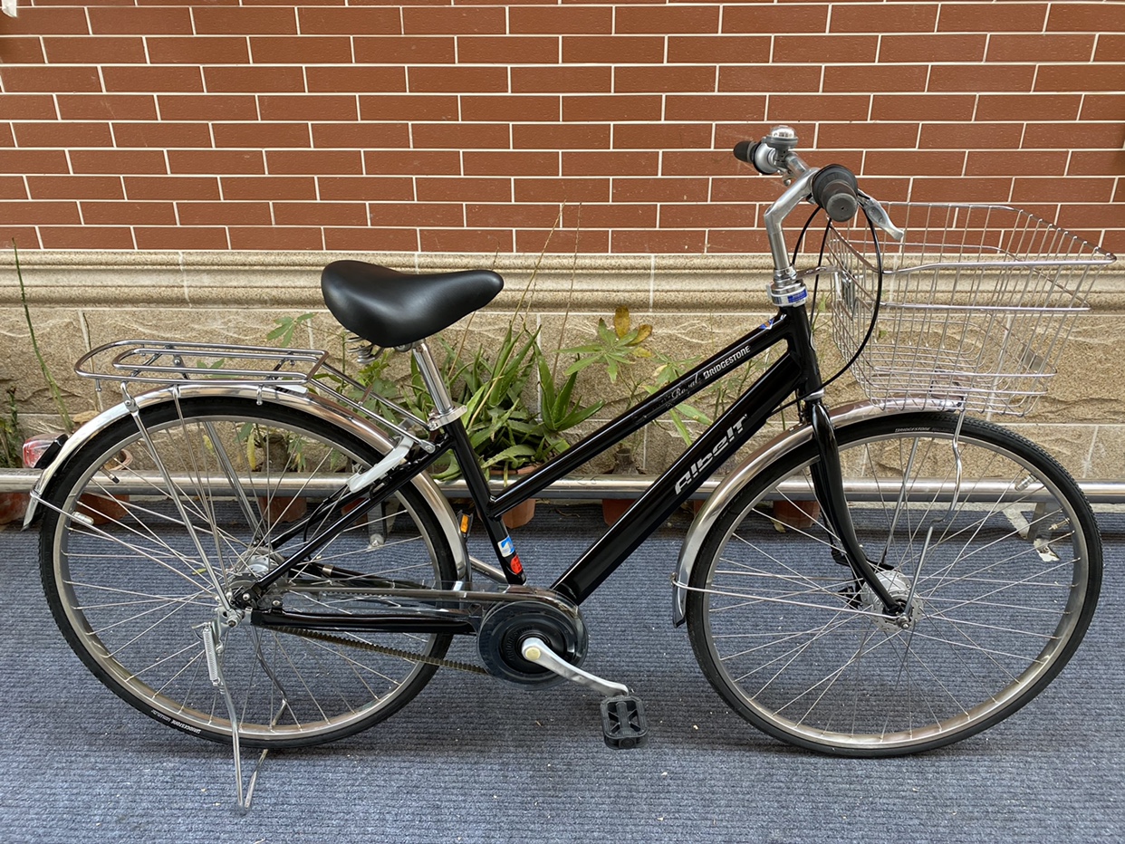 日本自行车原装进口回流27寸普利司通内五速高配前后罗拉刹皮带车