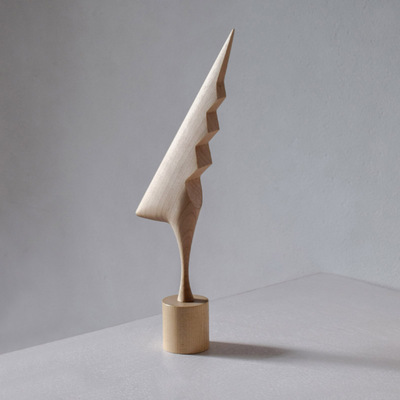 有形雄鸡布朗库西创意抽象几何木雕艺术品欧风装饰摆件