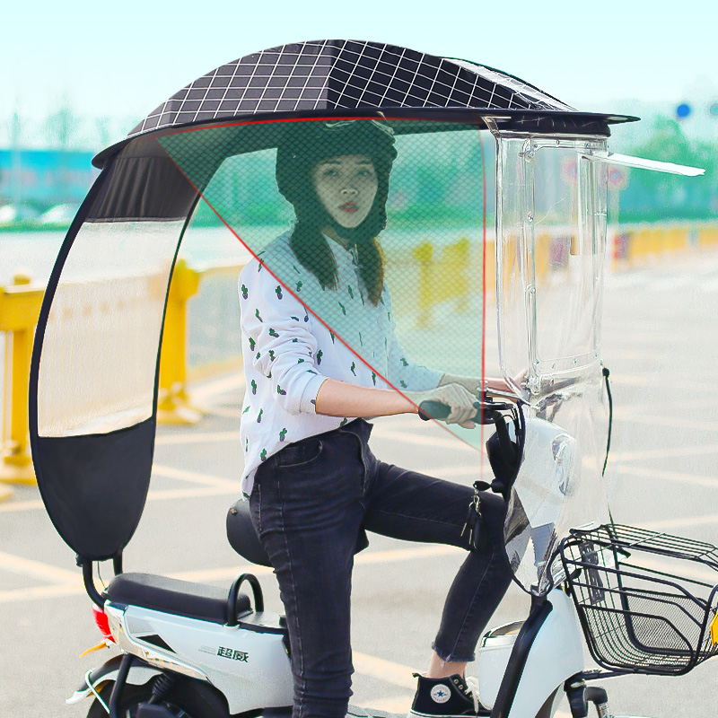 电瓶车挡雨棚夏季防晒防雨加厚小型摩托车遮雨篷小电动车雨棚新款