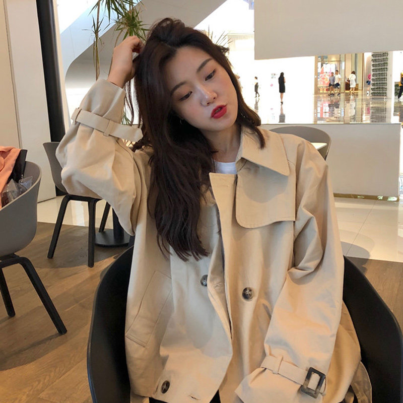 港风复古chic早秋外套春秋2018新款街拍款网红轻熟女式风衣女衣服