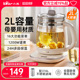 小熊养生壶家用多功能烧水壶2L大容量煮茶壶办公室煮茶器新款